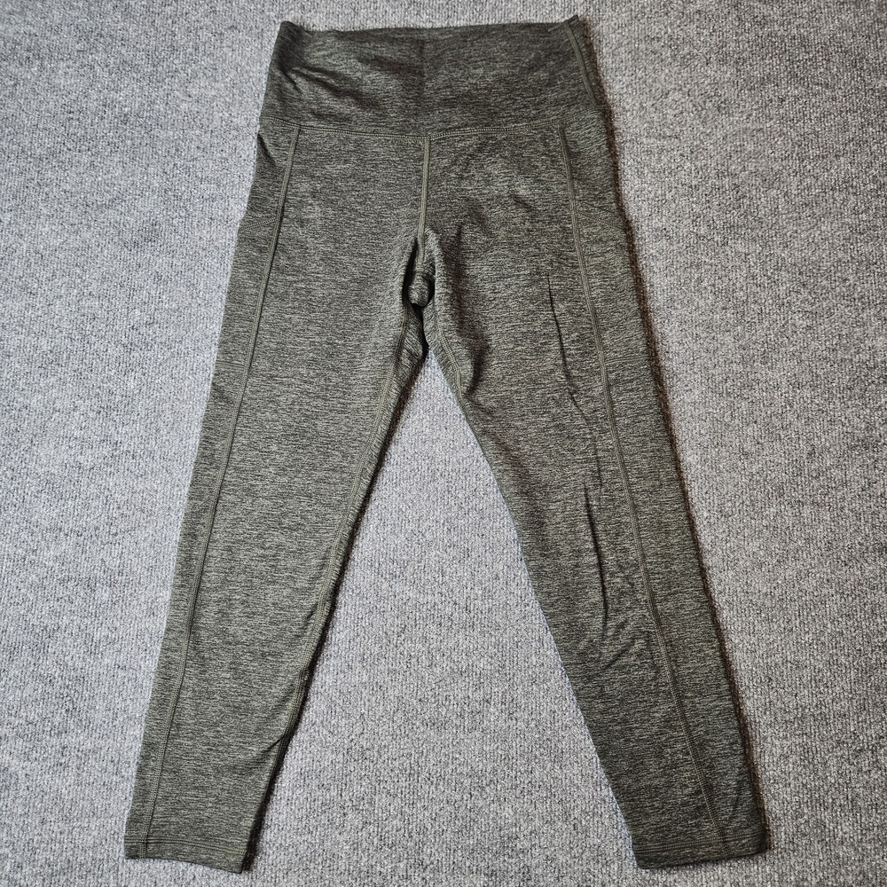 Offline By Aerie The Hugger High Rise Leggings Capri Length Size Large Green
